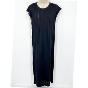 Callahan Revolve Black Cap Sleeve Maxi Dress NEW Womens Sz XS Sheer Stripes